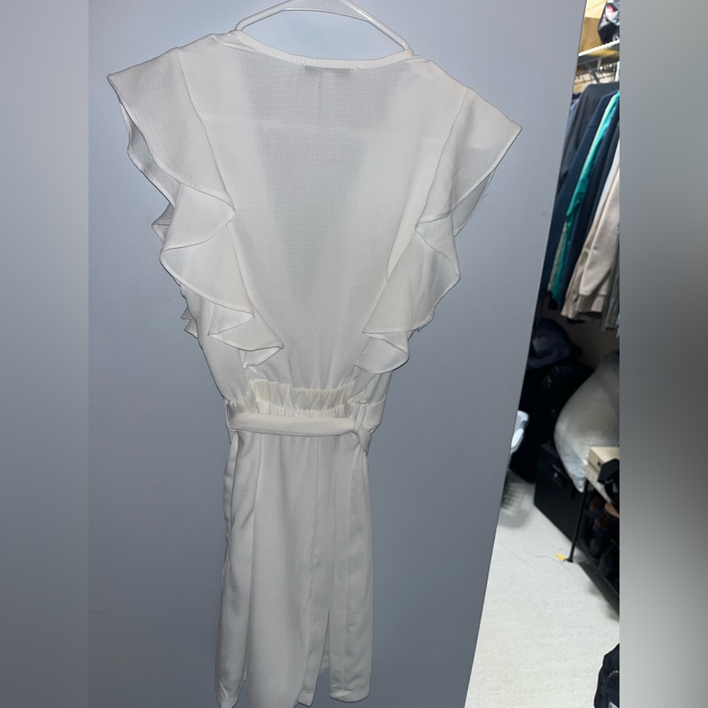 White Ruffle Dress - Picture 2 of 2